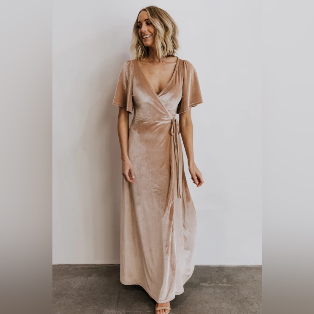 Baltic Born Meghan Velvet Wrap Maxi Dress